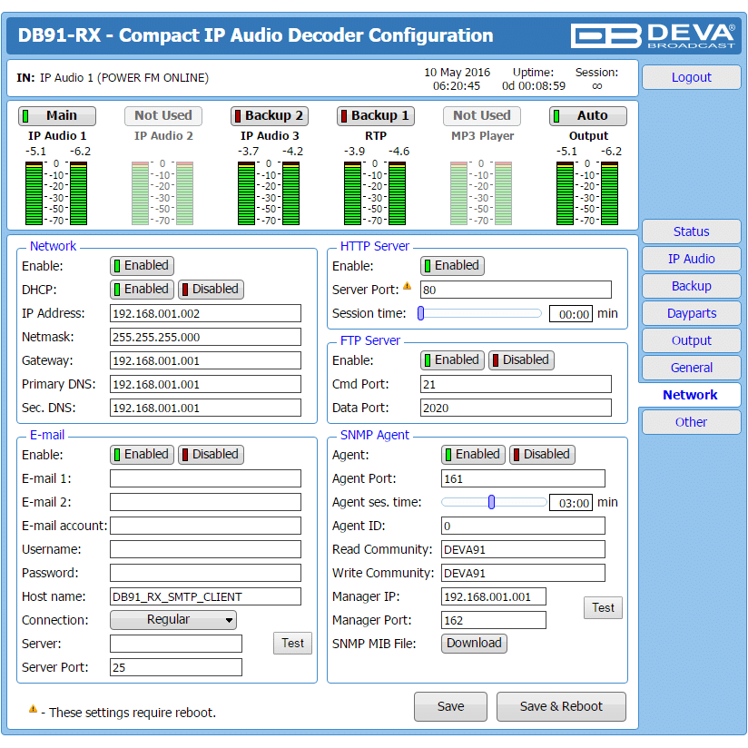 DEVA Broadcast DB91-RX Compact IP Audio Decoder - Image 3