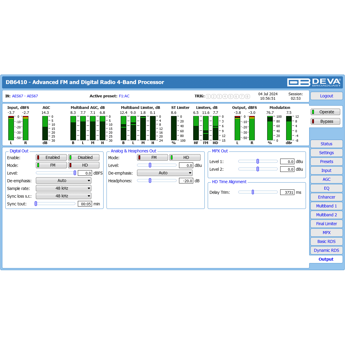 DEVA Broadcast DB6410 FM & Digital Radio, AES67 Compatible - Image 4