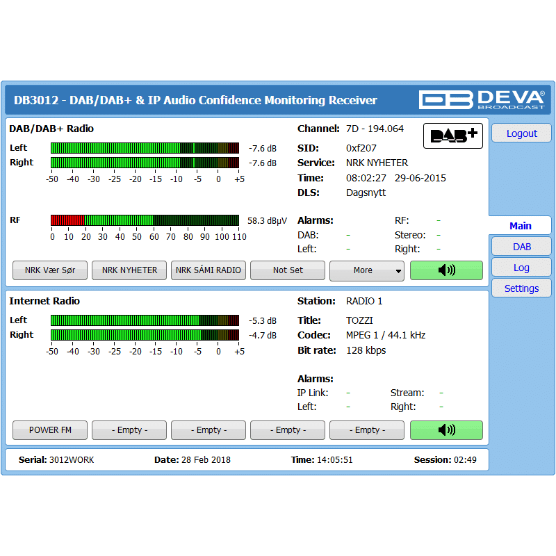 DEVA Broadcast DB3012 Advanced DAB/DAB & IP Monitoring Receiver - Image 5