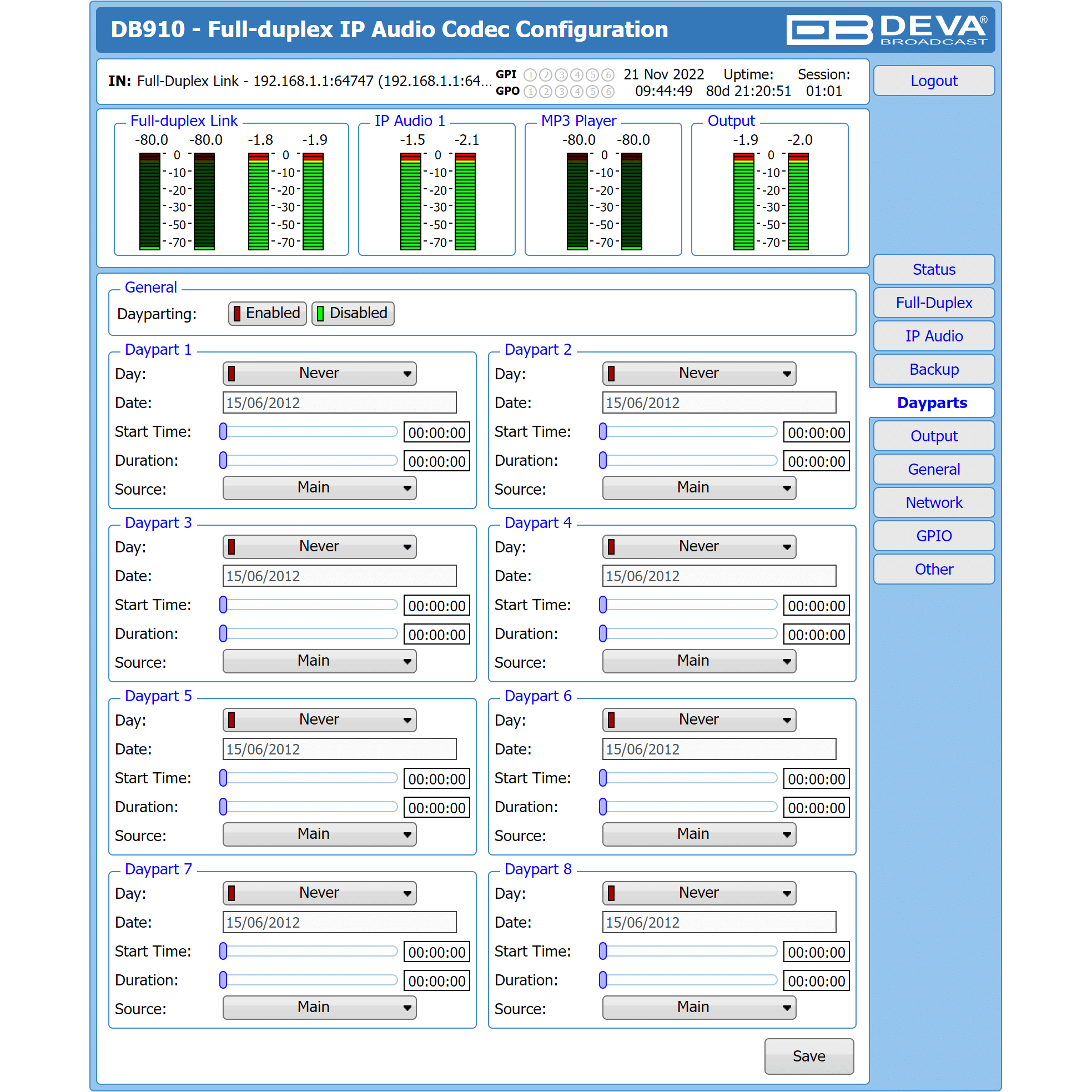 DEVA Broadcast DB910 Full Duplex Compact IP Audio Codec - Image 4