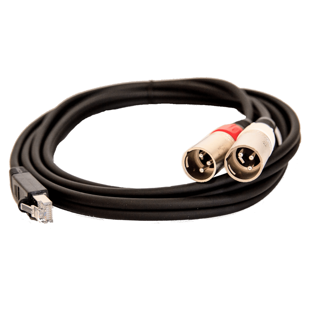 ClickIT Cable RJ-45 Male to 2 x XLR Male